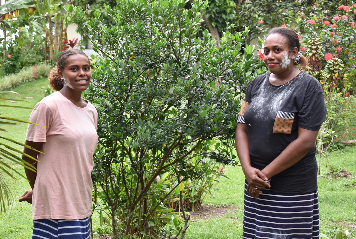 Local community member from Tagaqe village and Maria Silicate. Photo: UNDP Fiji