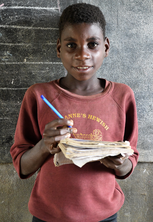 A young student in the Sibiti School, Lékoumou Department. UNICEF 2019/Frank Dejongh, Joint SDG Fund