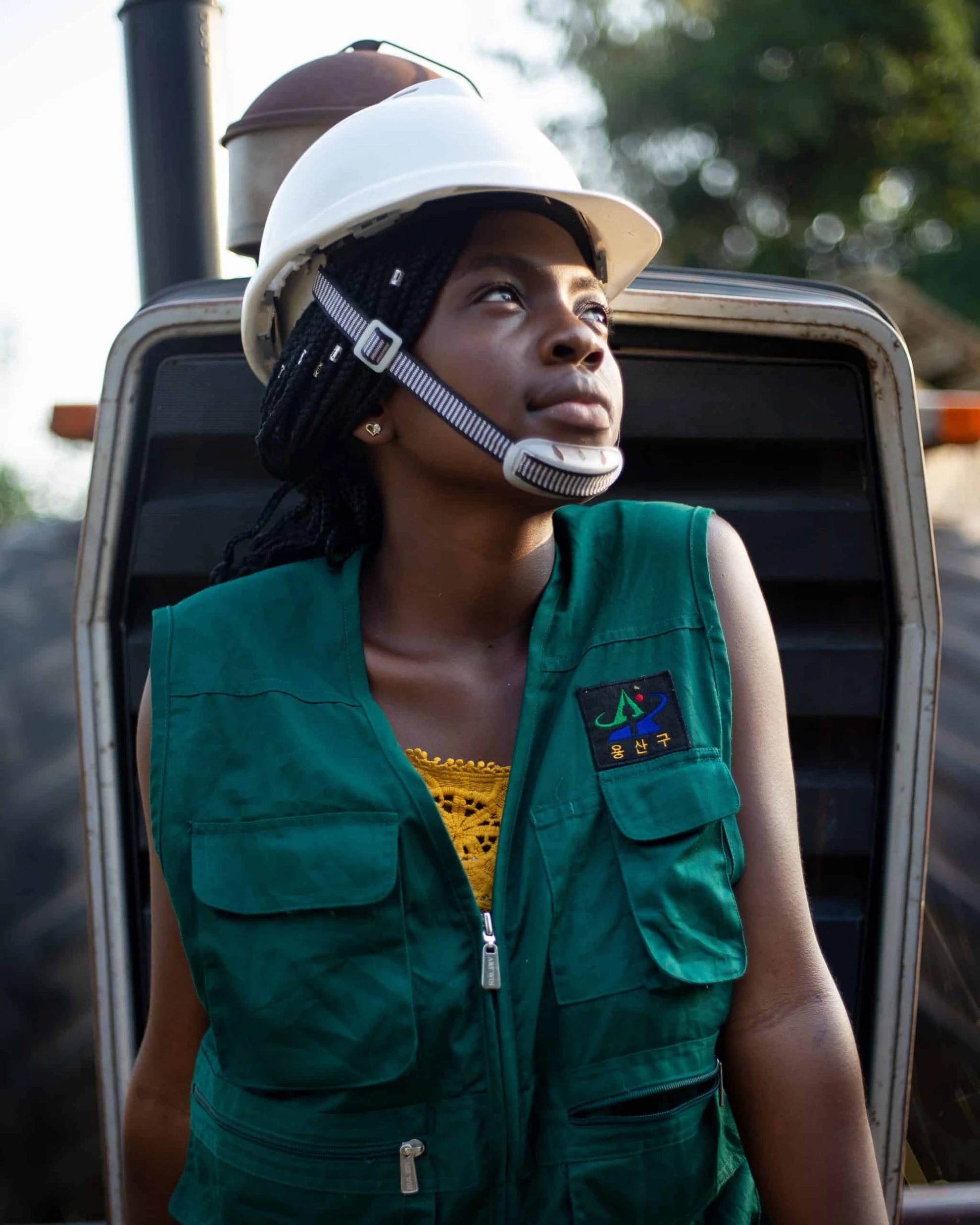 PAGE news pic 6 July 2023 A woman with safety helmet and work uniform