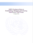 New UNDG MDTF Guidance Note