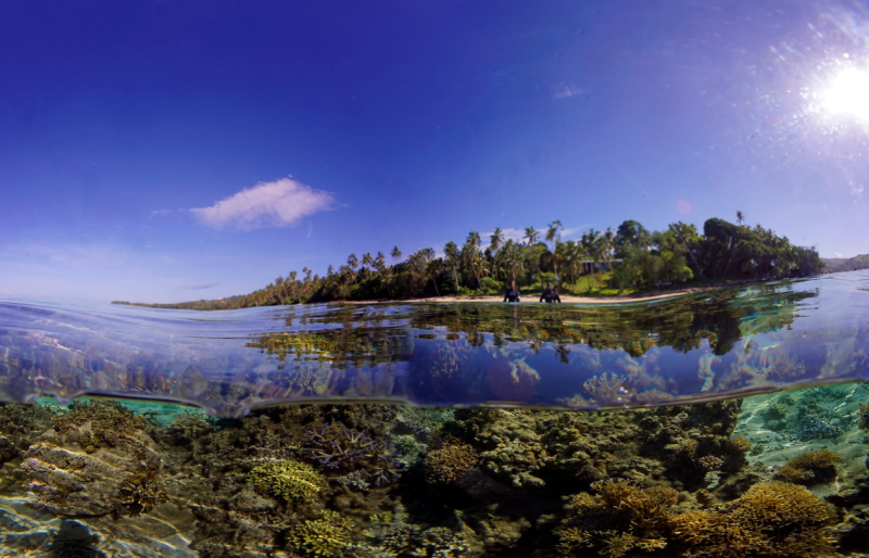 The entire Qoliqoli area is the LMMA with traditionally established rules in place regulation fishing, part includes permanent no-take areas (MPAs), distinct from traditional tabu area (temporary closures) that are also in place. Photo: Reef Explorer Fiji